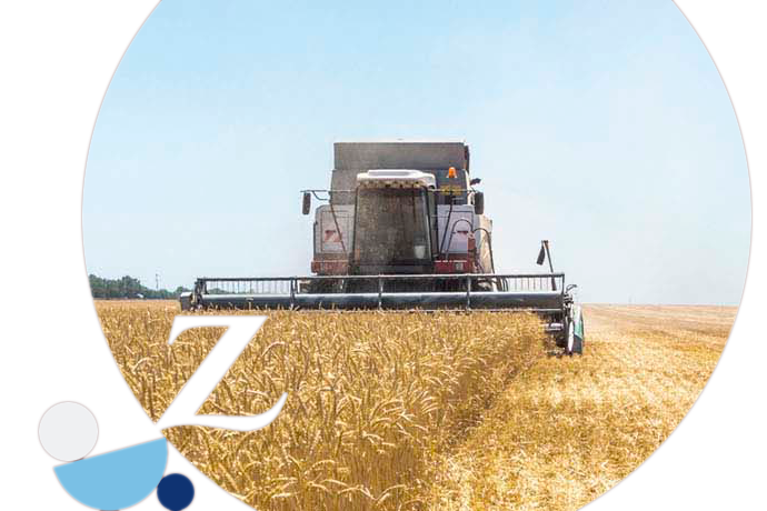 segadora en el campo